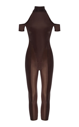 Preorder: LaQuan Smith | Mock Neck Capri Jumpsuit - LaQuan Smith