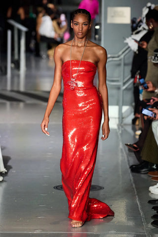 Strapless Column Gown