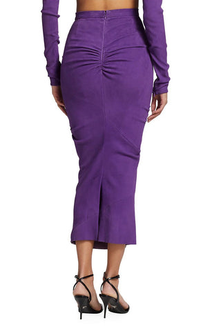 Pencil Skirt with Ruched Back Detail - LaQuan Smith