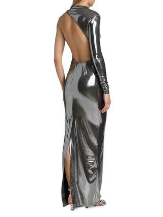 Sleeveless Gown with Asymmetrical Cutout Detail