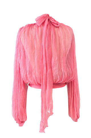 Long Sleeve Top with Scarf Detail - LaQuan Smith