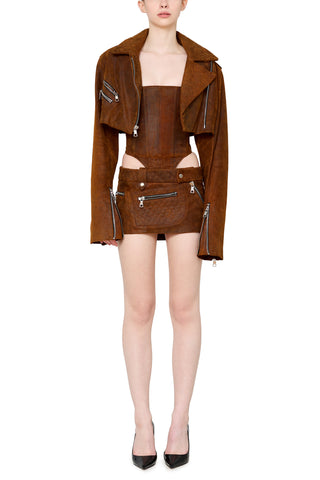 Cropped Moto Jacket - LaQuan Smith