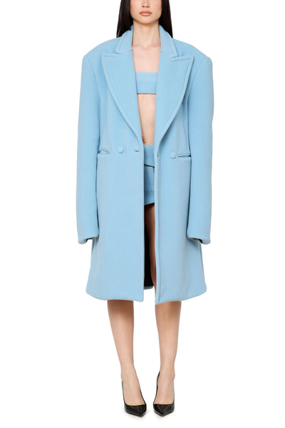 ジャケット・アウター louren doubleface over wool jacket 再入荷 】doubleface muffler wool coat / doubleface over wool