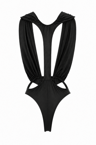 Bodysuit with Plunge Neckline and Cutout Detail - LaQuan Smith