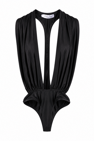 Bodysuit with Plunge Neckline and Cutout Detail - LaQuan Smith
