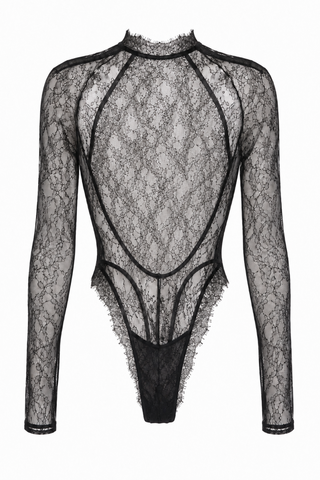 Long Sleeve Bodysuit with Open Back