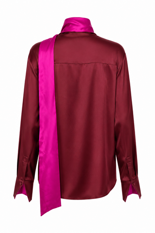 Long Sleeve Blouse with Keyhole Detail