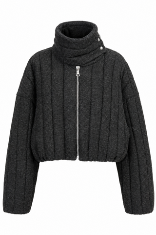 Jacket with Funnel Neck - LaQuan Smith