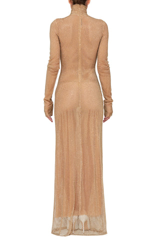 Mockneck Column Gown