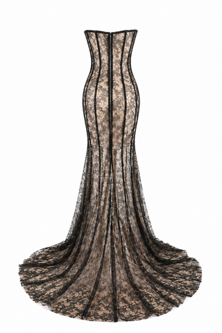 Sheer Backless Gown