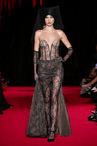 Sheer Backless Gown