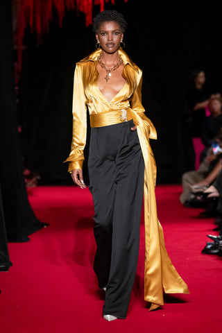 Tailored Pant with Sash Waistband