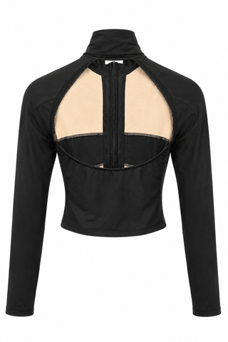 Long Sleeve Jacket with Open Back Detail - LaQuan Smith