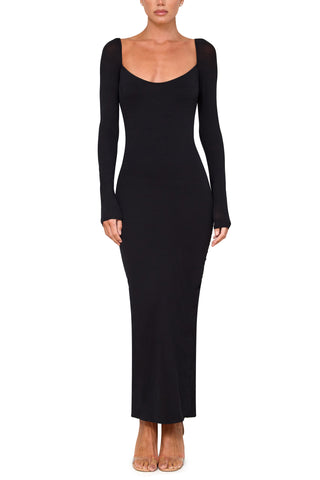 Long Sleeve Gown with Asymmetrical Train - LaQuan Smith