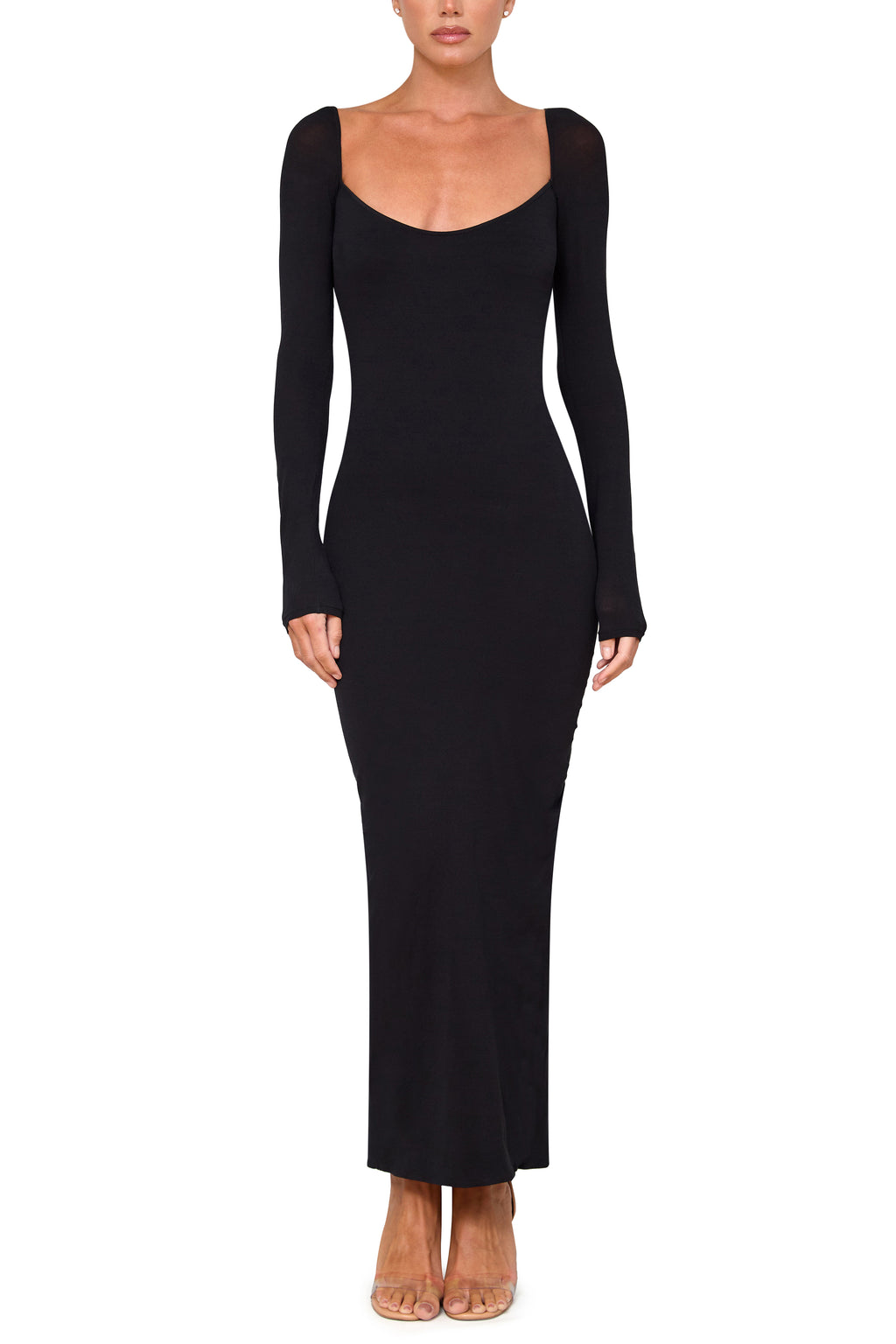 Long Sleeve Gown with Asymmetrical Train – LaQuan Smith