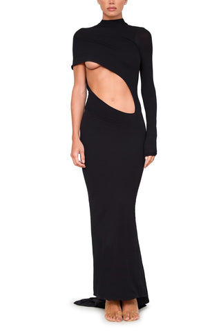 Body-Con Gown with Asymmetric Cutout - LaQuan Smith