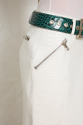 Thin Croc Belt