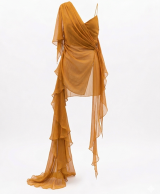 Asymmetrical Top with Ruffle Detail - LaQuan Smith