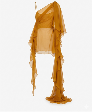 Asymmetrical Top with Ruffle Detail - LaQuan Smith