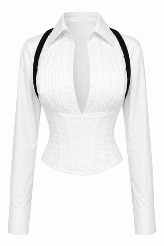 Blouse with Keyhole Detail