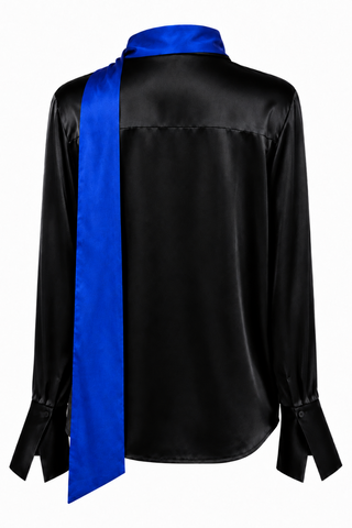 Long Sleeve Blouse with Keyhole Detail