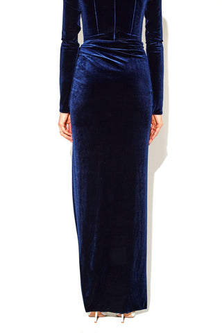 Maxi Skirt with Wrap Hip Detail - LaQuan Smith