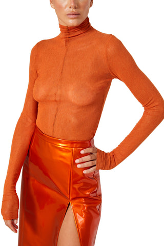Orange Knit Top - LaQuan Smith