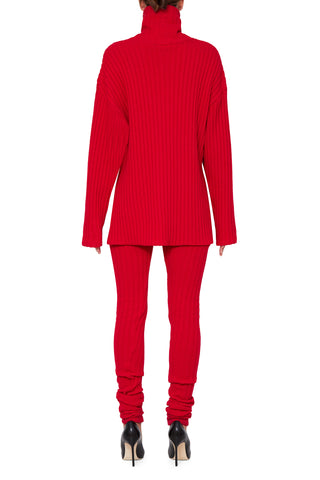 Ribbed Knit Oversized Sweater - LaQuan Smith