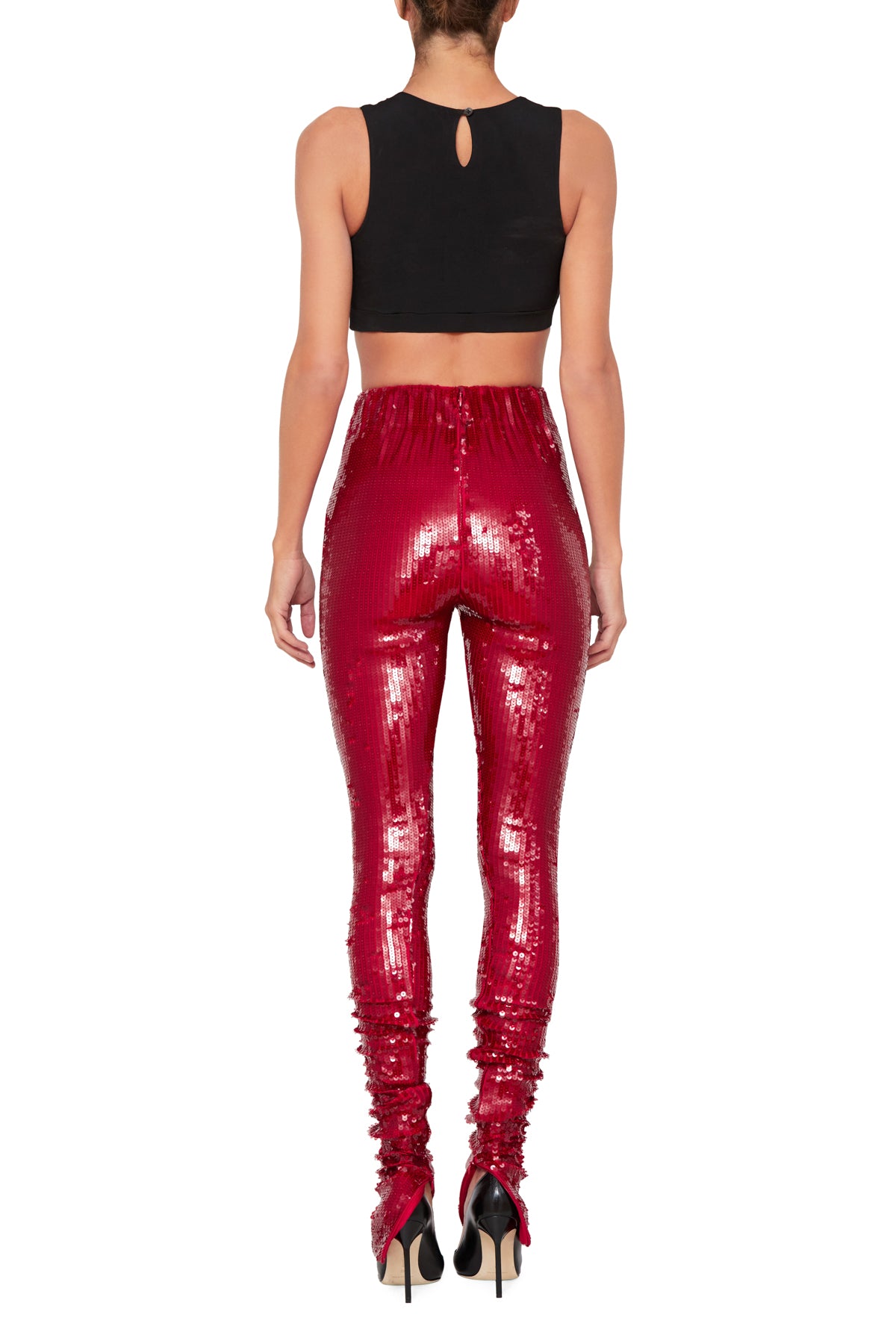 Stretch Sequin Legging With Ankle Zip Up – LaQuan Smith